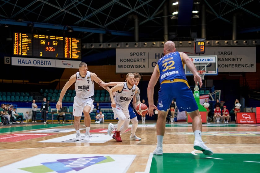 Śląsk Wrocław 88:79 Arka Gdynia, hala Orbita, październik 2023