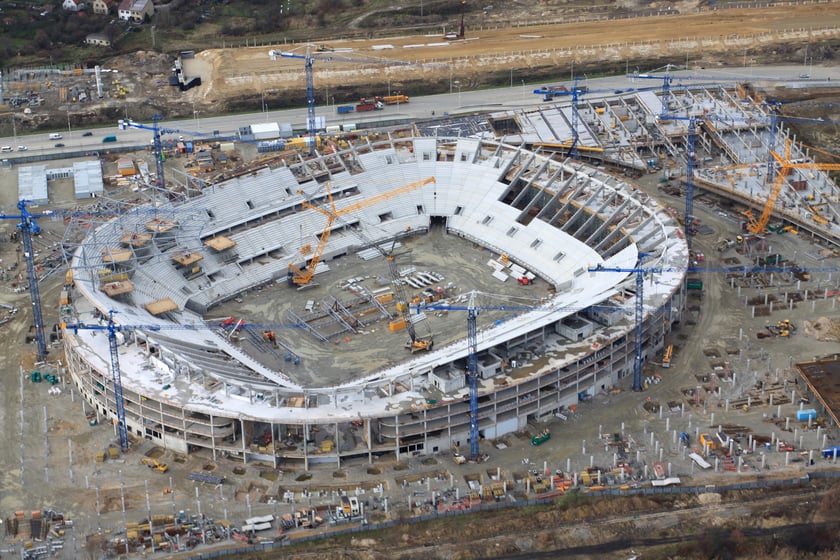 Budowa Tarczyński Areny we Wrocławiu w latach 2009-2011