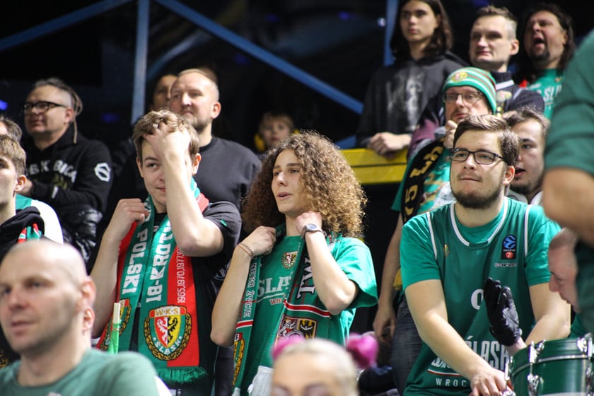 Koszykówka WKS Śląsk Wrocław - MKS Dąbrowa Górnicza. 7 stycznia 2024 Hala Orbita. Zdjęcia