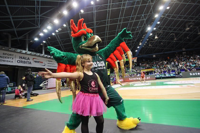 Koszykówka WKS Śląsk Wrocław - MKS Dąbrowa Górnicza. 7 stycznia 2024 Hala Orbita. Zdjęcia