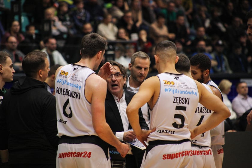 Koszykówka WKS Śląsk Wrocław - MKS Dąbrowa Górnicza. 7 stycznia 2024 Hala Orbita. Zdjęcia