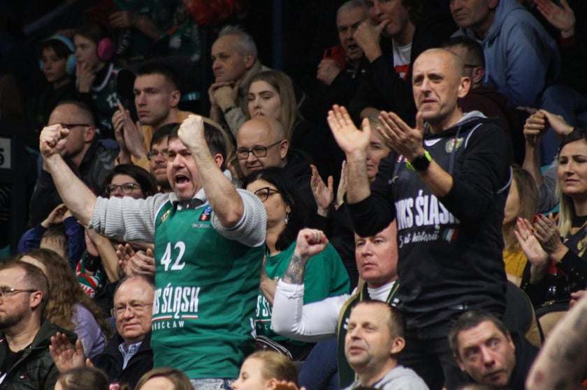 Koszykówka WKS Śląsk Wrocław - MKS Dąbrowa Górnicza. 7 stycznia 2024 Hala Orbita. Zdjęcia