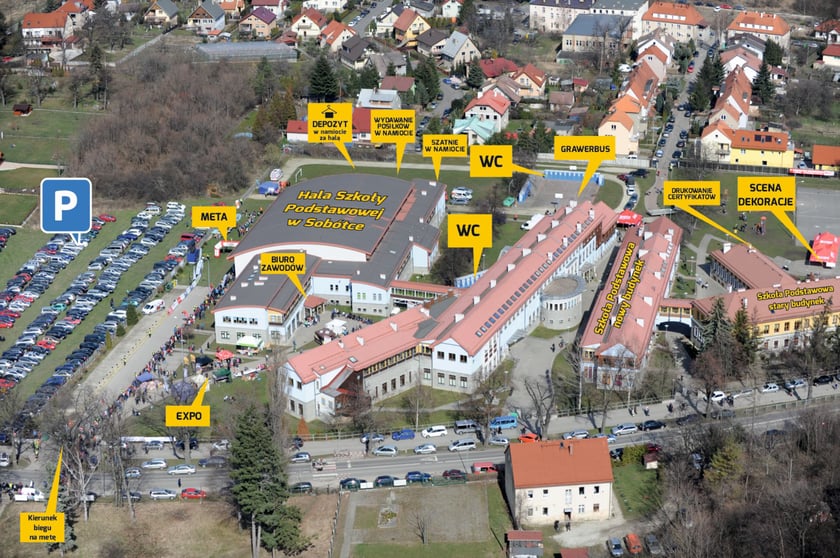 mapka zawodów w Sobótce