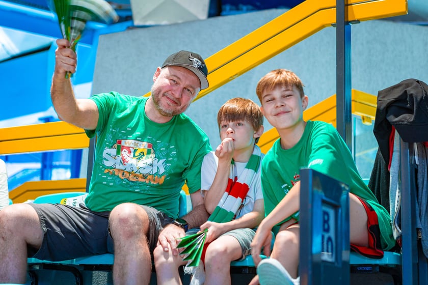 Kibice na meczu Śląska Wrocław z drużyną Arriva Polski Cukier Toruń w Orbicie