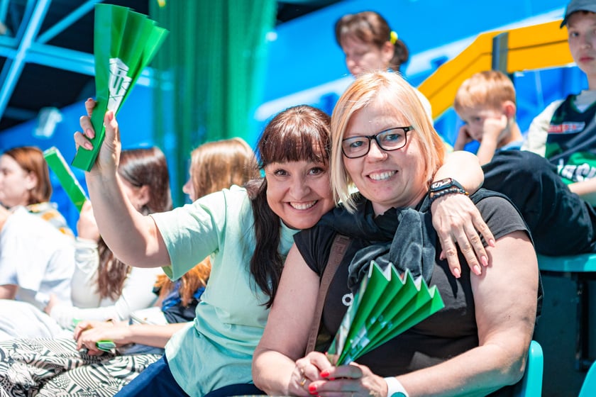 Kibice na meczu Śląska Wrocław z drużyną Arriva Polski Cukier Toruń w Orbicie