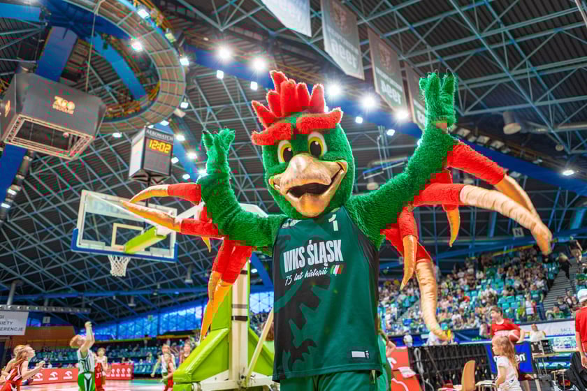 Kibice na meczu Śląska Wrocław z drużyną Arriva Polski Cukier Toruń w Orbicie