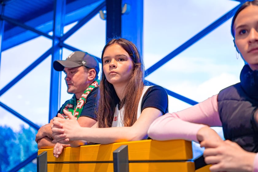 Kibice na meczu Śląska Wrocław z drużyną Arriva Polski Cukier Toruń w Orbicie