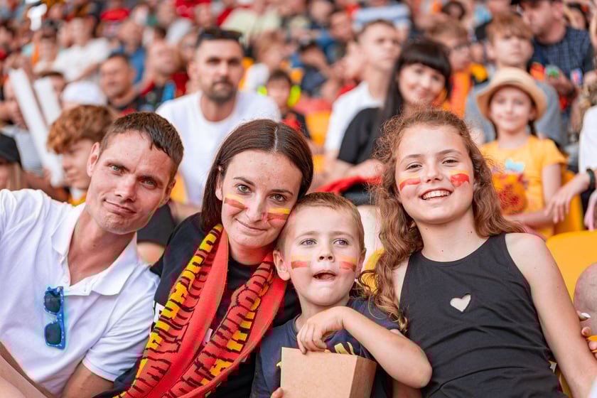 Kibice na meczu Sparta Wrocław - Stal Gorzów Wielkopolski 26 maja na Olimpijskim