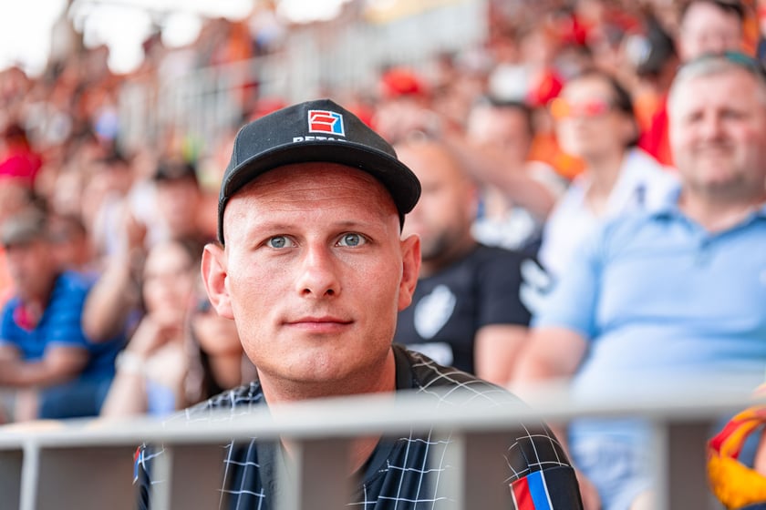 Kibice na meczu Sparta Wrocław - Stal Gorzów Wielkopolski 26 maja na Olimpijskim