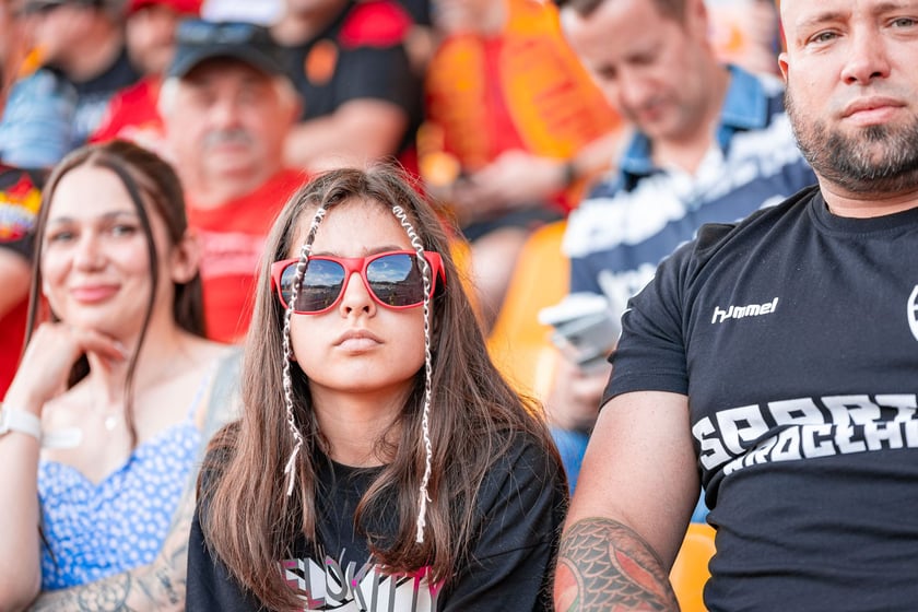 Kibice na meczu Sparta Wrocław - Stal Gorzów Wielkopolski 26 maja na Olimpijskim