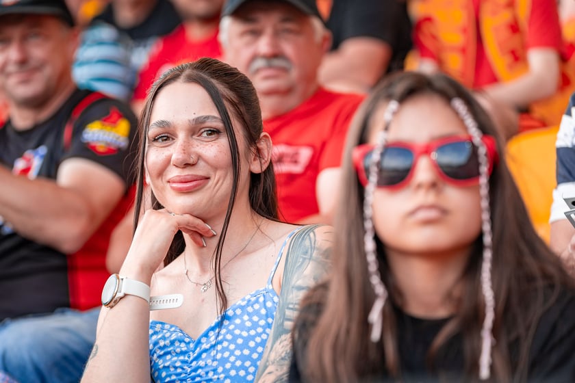 Kibice na meczu Sparta Wrocław - Stal Gorzów Wielkopolski 26 maja na Olimpijskim