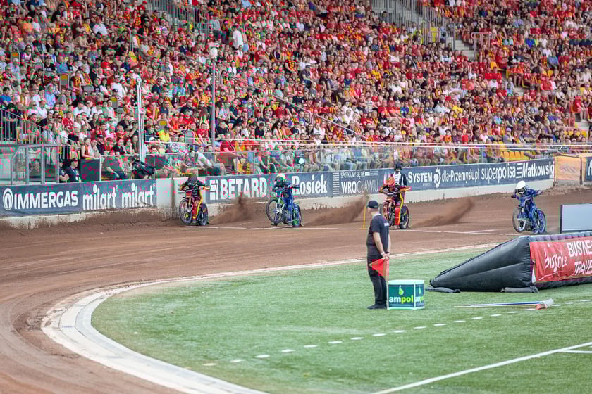 Kibice na meczu Sparta Wrocław - Stal Gorzów Wielkopolski 26 maja na Olimpijskim