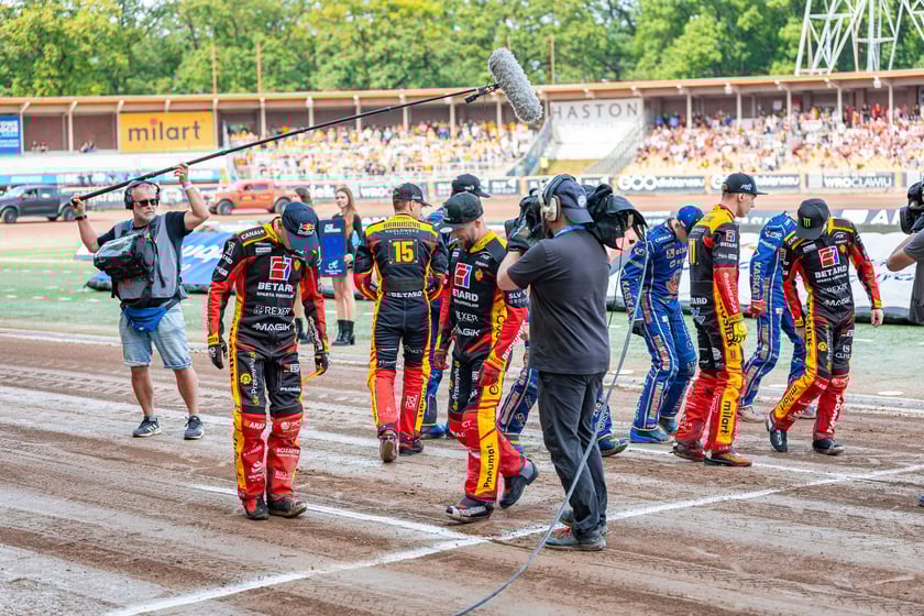 Kibice na meczu Sparta Wrocław - Stal Gorzów Wielkopolski 26 maja na Olimpijskim