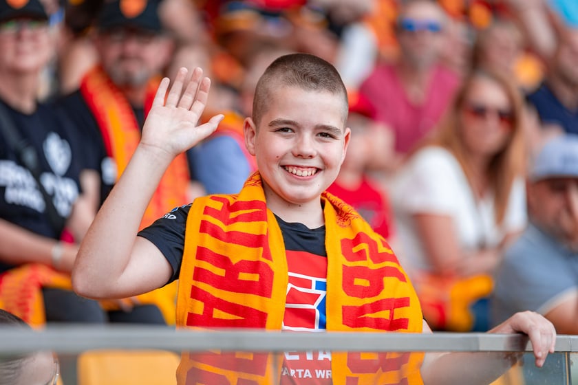 Kibice na meczu Sparta Wrocław - Stal Gorzów Wielkopolski 26 maja na Olimpijskim