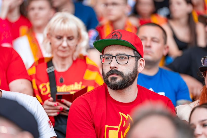 Kibice na meczu Sparta Wrocław - Stal Gorzów Wielkopolski 26 maja na Olimpijskim