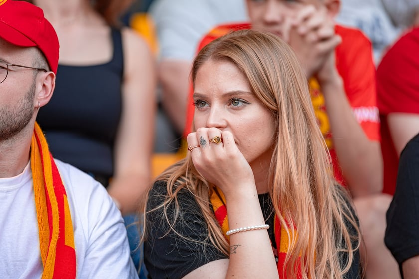 Kibice na meczu Sparta Wrocław - Stal Gorzów Wielkopolski 26 maja na Olimpijskim