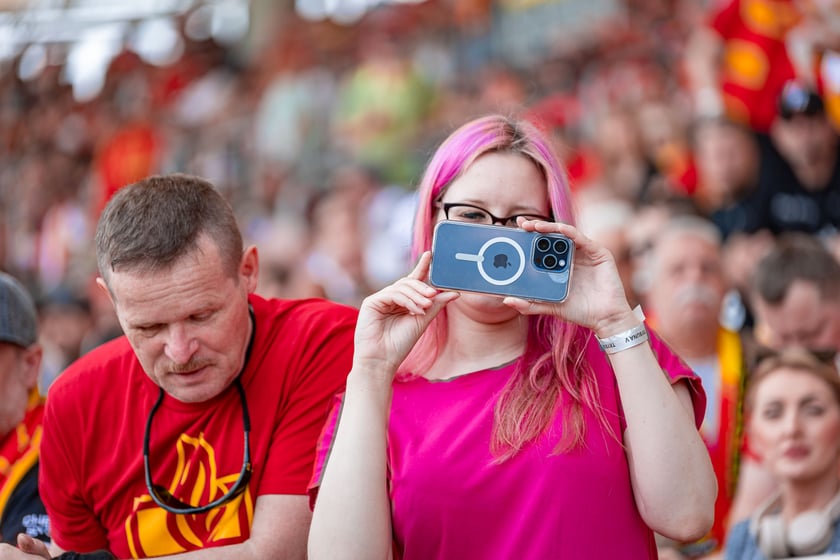 Kibice na meczu Sparta Wrocław - Stal Gorzów Wielkopolski 26 maja na Olimpijskim