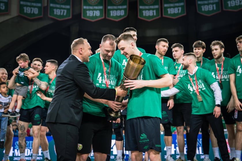 Mecz Śląsk Wrocław - Spójnia Stargard w Hali Stulecia 4 czerwca
