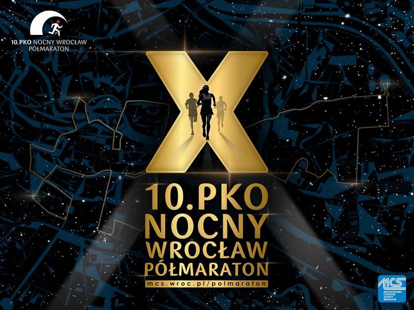 10. PKO Nocny Wrocław Półmaraton - plakat