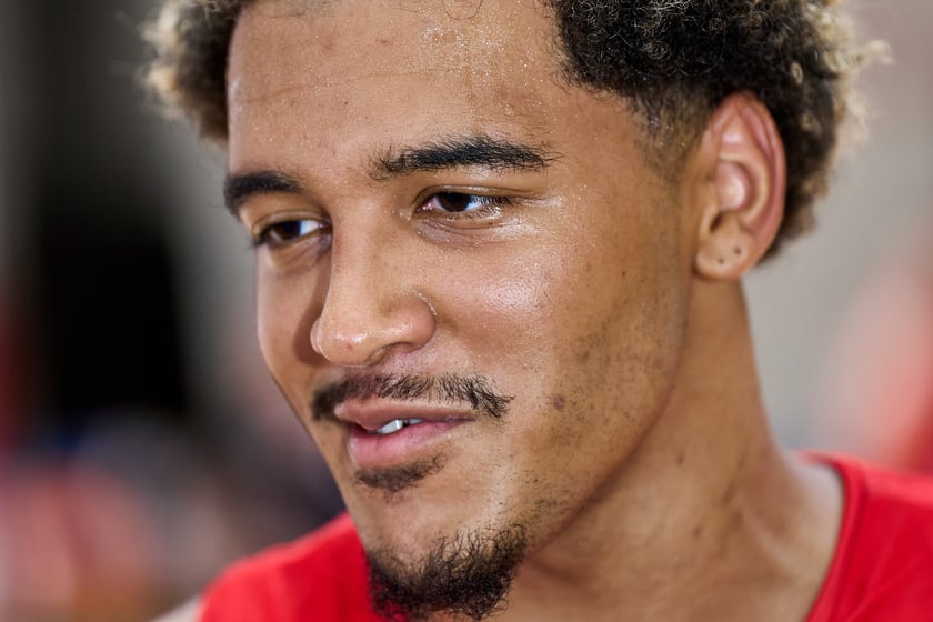 Pierwszy na obozie we Wrocławiu trening kadry z udziałem J. Sochana, 17 czerwca 2024