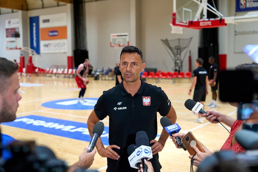 Pierwszy na obozie we Wrocławiu trening kadry z udziałem J. Sochana, 17 czerwca 2024