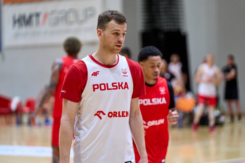 Pierwszy na obozie we Wrocławiu trening kadry z udziałem J. Sochana, 17 czerwca 2024