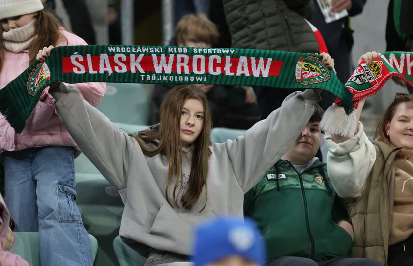 Mecz Śląska z Pogonią 7.03.2025, zdjęcia kibic&oacute;w.