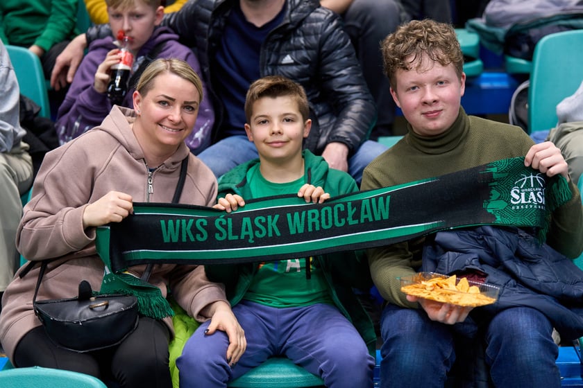 Śląsk Wrocław wygrał z Zastalem w Orbicie. Zdjęcia kibic&oacute;w