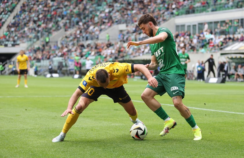 Na zdjęciach mecz Śląska Wrocław z GKS Katowice na Tarczyński Arenie w sobotę 19 kwietnia