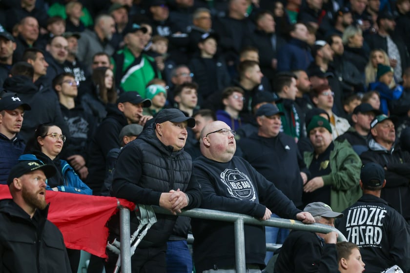 Kibice na meczu Śląska z Jagiellonią