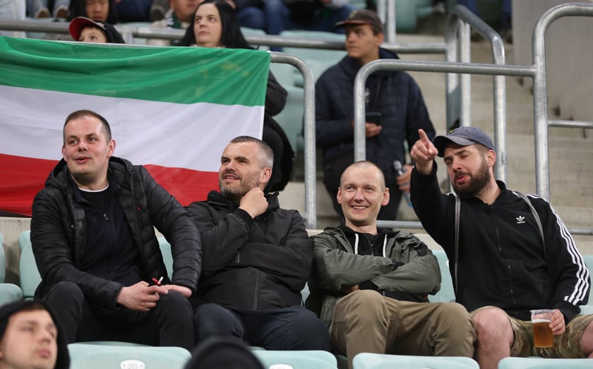 Kibice na meczu Śląska z Jagiellonią