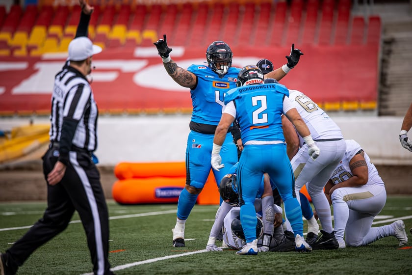 Panthers Wrocław pokonali Fehervar Enthroners 55:12 podczas pierwszego spotkania European League of Football 2025
