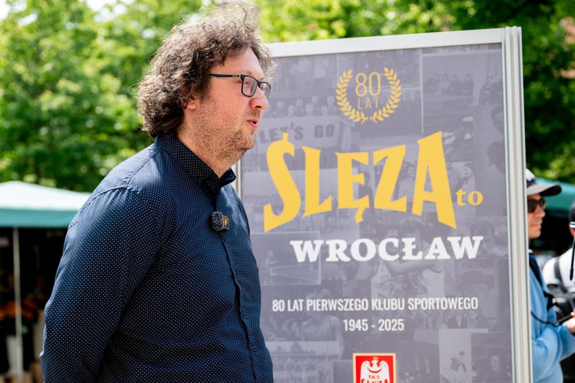 Michal Rygiel z 1KS Ślęza Wrocław, plac Solny we Wrocławiu