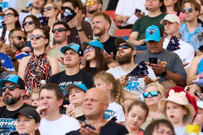 Kibice na meczu Panthers Wrocław z Centurions Cologne
