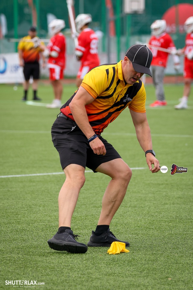 Mecz Polska - Niemcy na na Mistrzostwach Europy Mężczyzn w Lacrosse Wrocław 2025