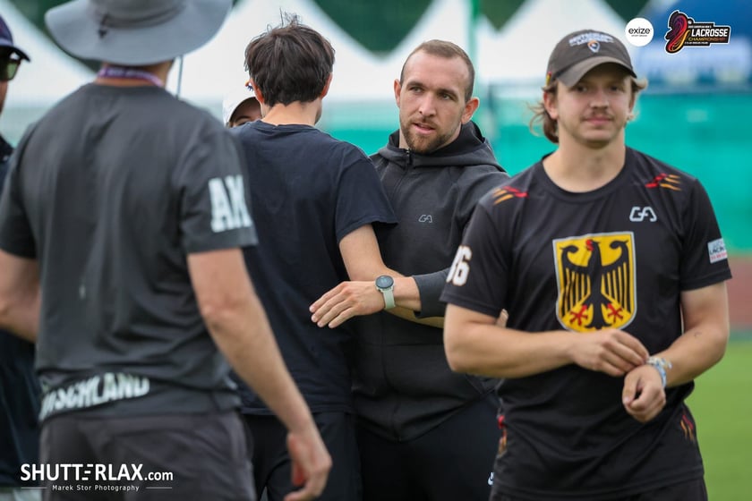 Mecz Polska - Niemcy na na Mistrzostwach Europy Mężczyzn w Lacrosse Wrocław 2025