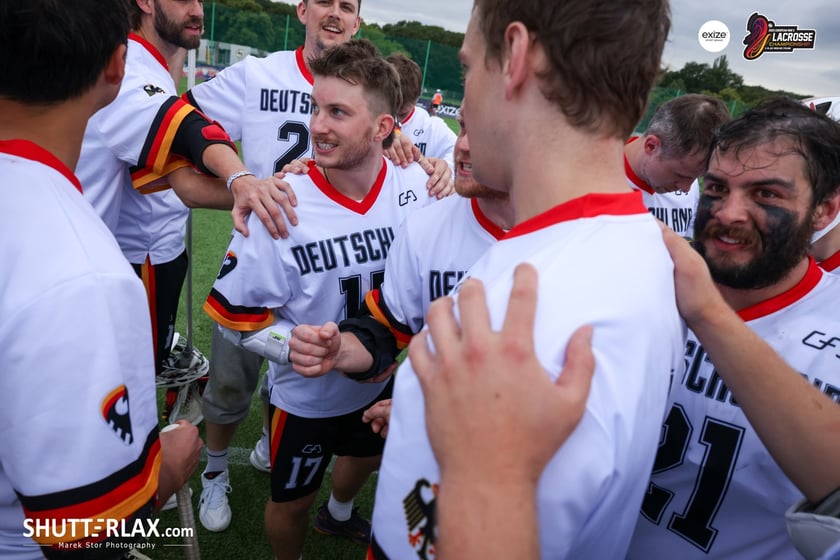 Mecz Polska - Niemcy na na Mistrzostwach Europy Mężczyzn w Lacrosse Wrocław 2025