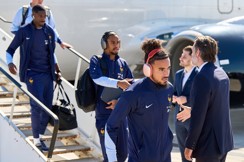 Drużyna narodowa Francji wylądowała we Wrocławiu (4 września 2025)