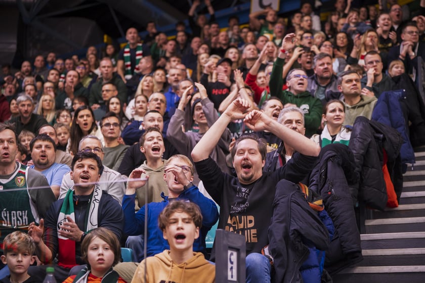 Mecz koszykówki - Śląsk Wrocław - Zastal Zielona Góra - 2 stycznia 2026 r., hala Orbita