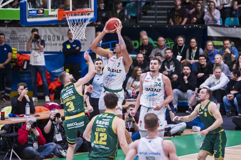 Mecz koszykówki - Śląsk Wrocław - Zastal Zielona Góra - 2 stycznia 2026 r., hala Orbita
