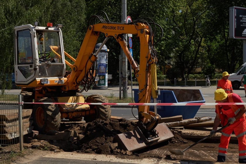 Remont torowiska na skrzyżowaniu Grabiszyńskiej i Zaporoskiej