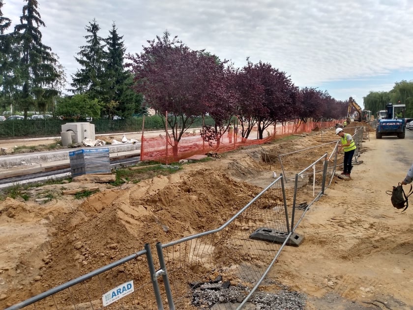 Postępują prace przy budowie Trasy Tramwajowo-Autobusowej (TAT) na Nowy Dwór