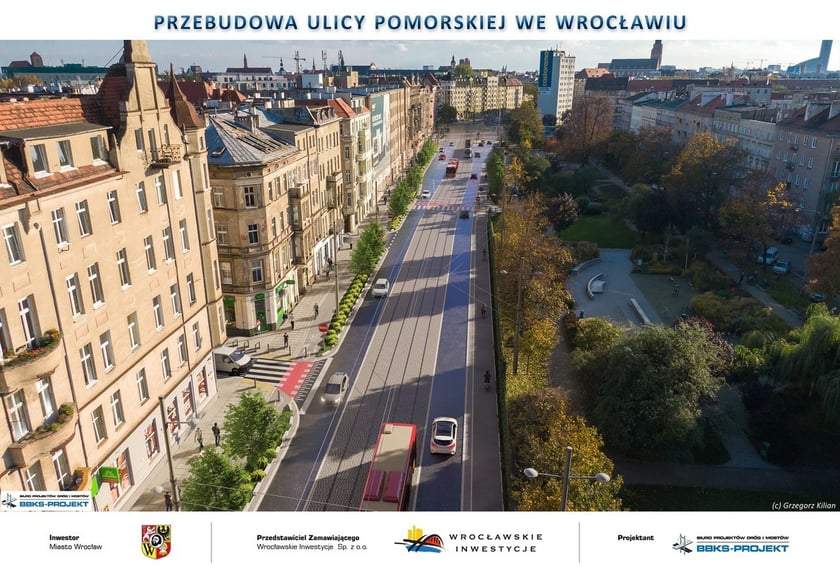 Trasa objazdów w czasie przebudowy ul.Pomorskiej i pl. Staszica