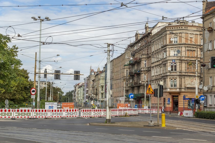 Trwa wielki remont ul. Pomorskiej i pl. Staszica na Nadodrzu