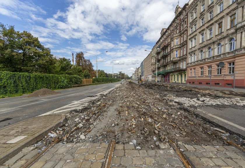 Trwa wielki remont ul. Pomorskiej i pl. Staszica na Nadodrzu
