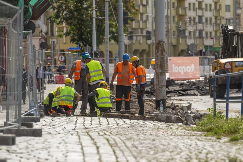 Trwa wielki remont ul. Pomorskiej i pl. Staszica na Nadodrzu