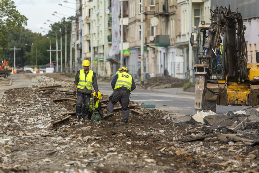 Trwa wielki remont ul. Pomorskiej i pl. Staszica na Nadodrzu