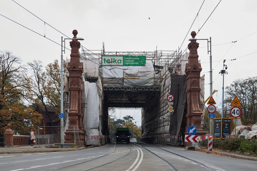 remont mostu Zwierzynieckiego, listopad 2022