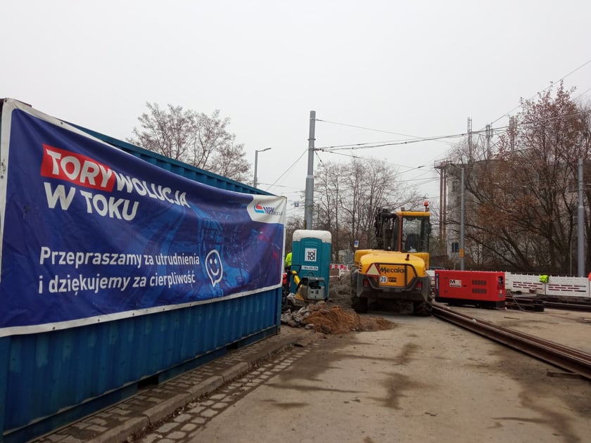Remont torowiska w Leśnicy - listopad 2022