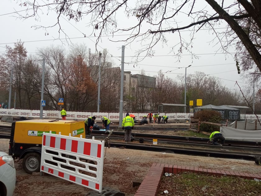 Remont torowiska w Leśnicy - listopad 2022